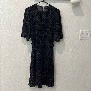 Black polka dots dress